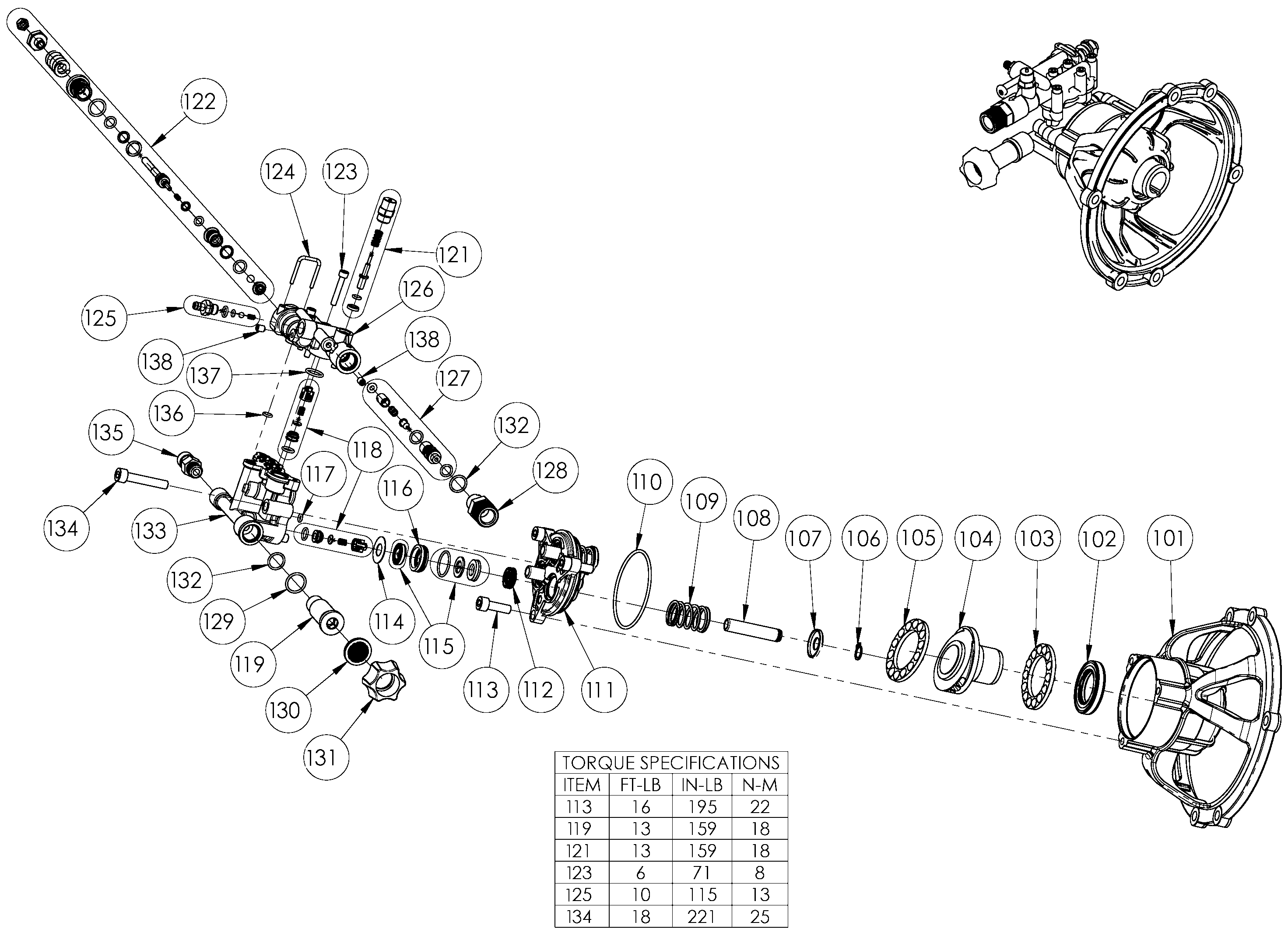 PUMP Diagram and Parts List for BDX3125-B3 Type 749685 To Present Black and Decker Pressure Washer